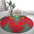Haiti Choeblack Dashiki Style Round Carpet Red Color