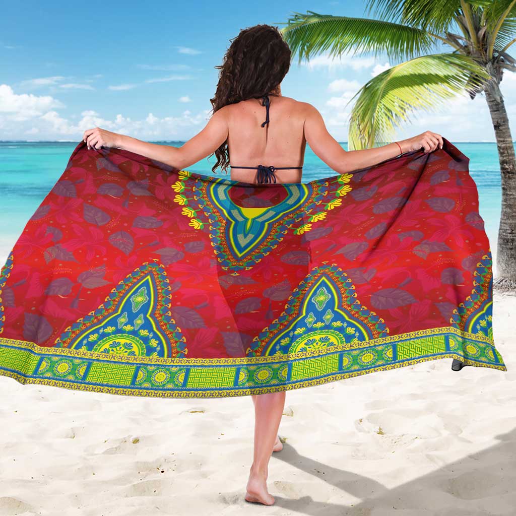 Haiti Choeblack Dashiki Style Sarong Red Color