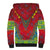 Haiti Choeblack Dashiki Style Sherpa Hoodie Red Color