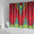 Haiti Choeblack Dashiki Style Shower Curtain Red Color