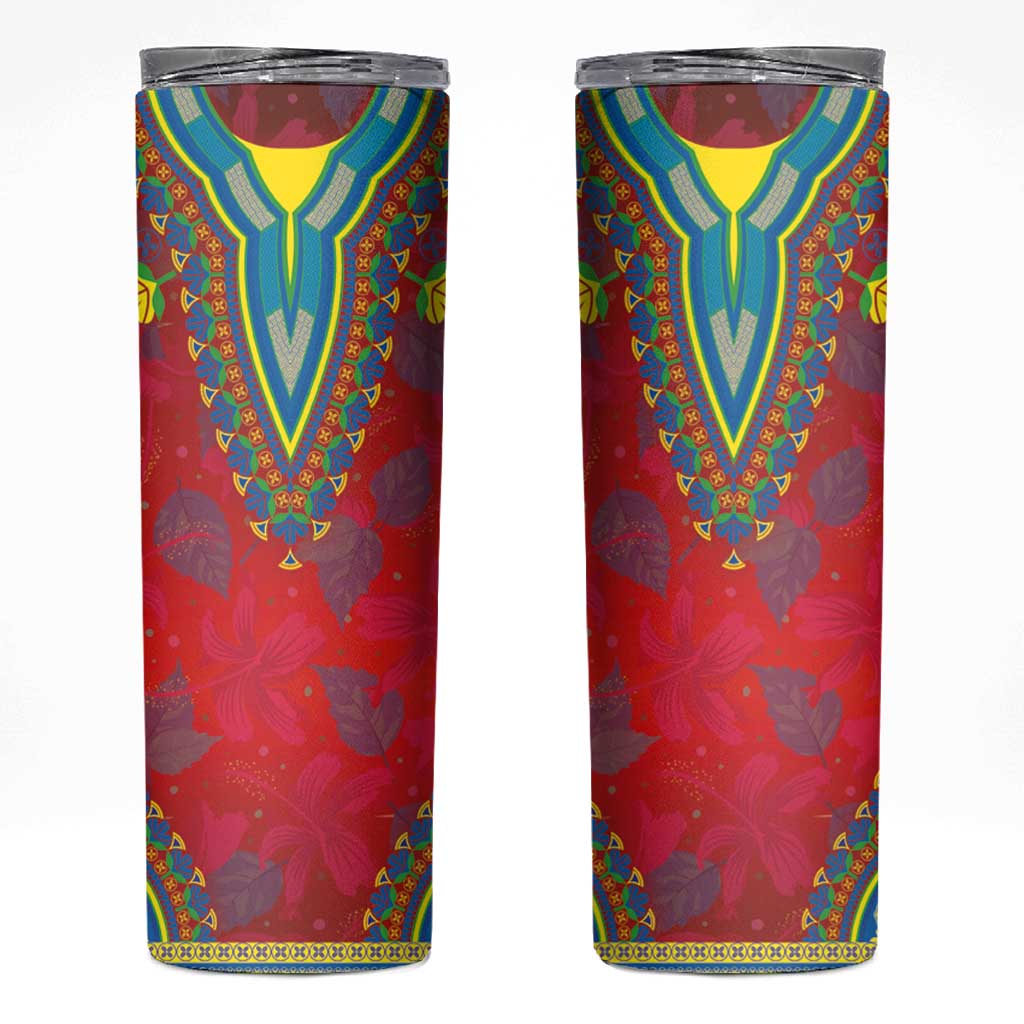Haiti Choeblack Dashiki Style Skinny Tumbler Red Color