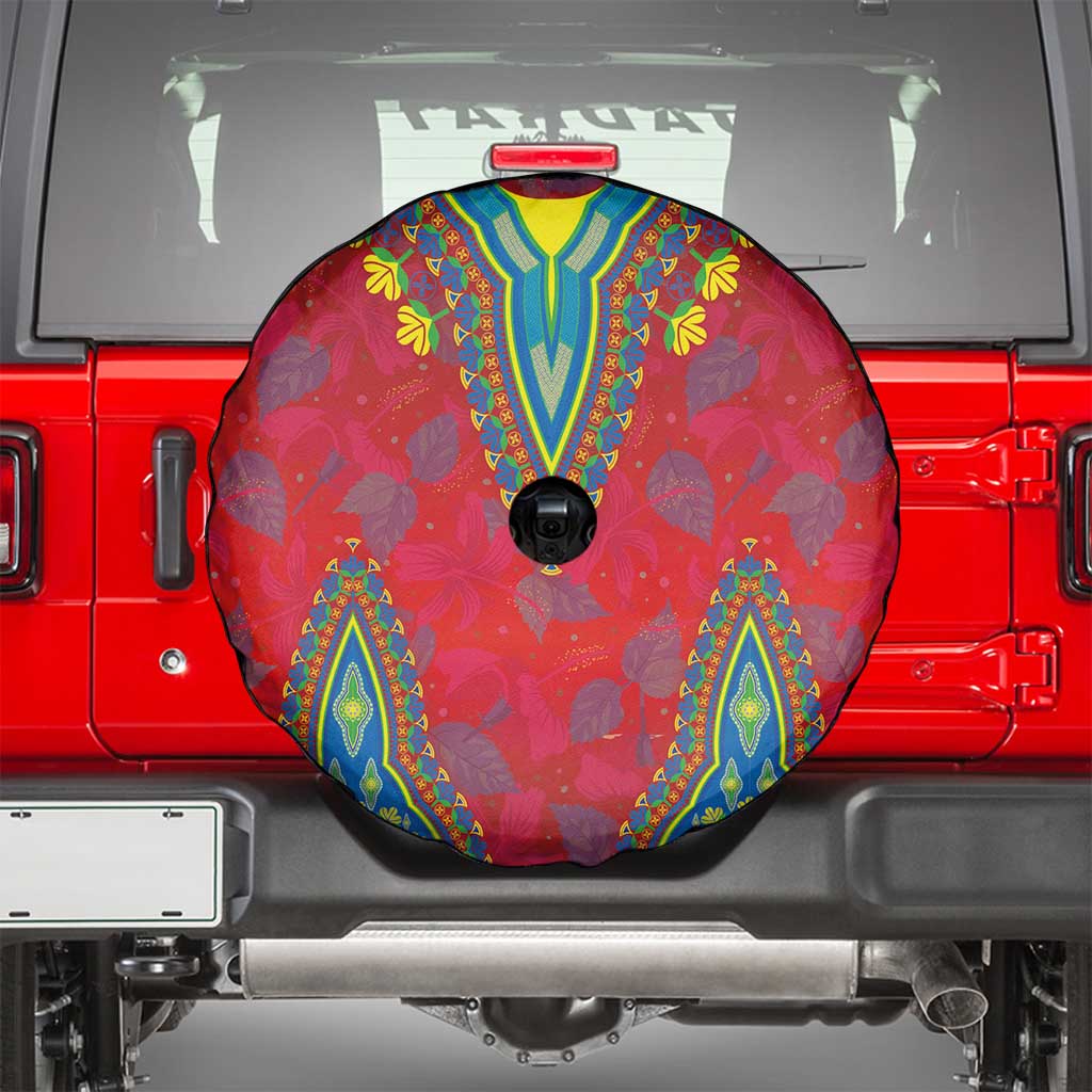 Haiti Choeblack Dashiki Style Spare Tire Cover Red Color