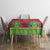 Haiti Choeblack Dashiki Style Tablecloth Red Color