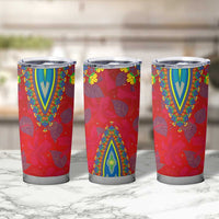 Haiti Choeblack Dashiki Style Tumbler Cup Red Color