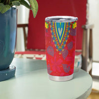 Haiti Choeblack Dashiki Style Tumbler Cup Red Color