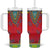 Haiti Choeblack Dashiki Style Tumbler With Handle Red Color