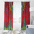 Haiti Choeblack Dashiki Style Window Curtain Red Color