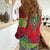 Haiti Choeblack Dashiki Style Women Casual Shirt Red Color