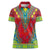 Haiti Choeblack Dashiki Style Women Polo Shirt Red Color