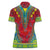 Haiti Choeblack Dashiki Style Women Polo Shirt Red Color