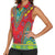 Haiti Choeblack Dashiki Style Women Sleeveless Polo Shirt Red Color