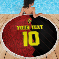 Custom Belgium Football 2024 Go Champion Beach Blanket - Wonder Print Shop