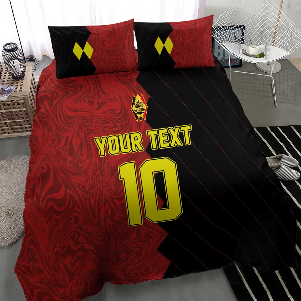Custom Belgium Football 2024 Go Champion Bedding Set - Wonder Print Shop