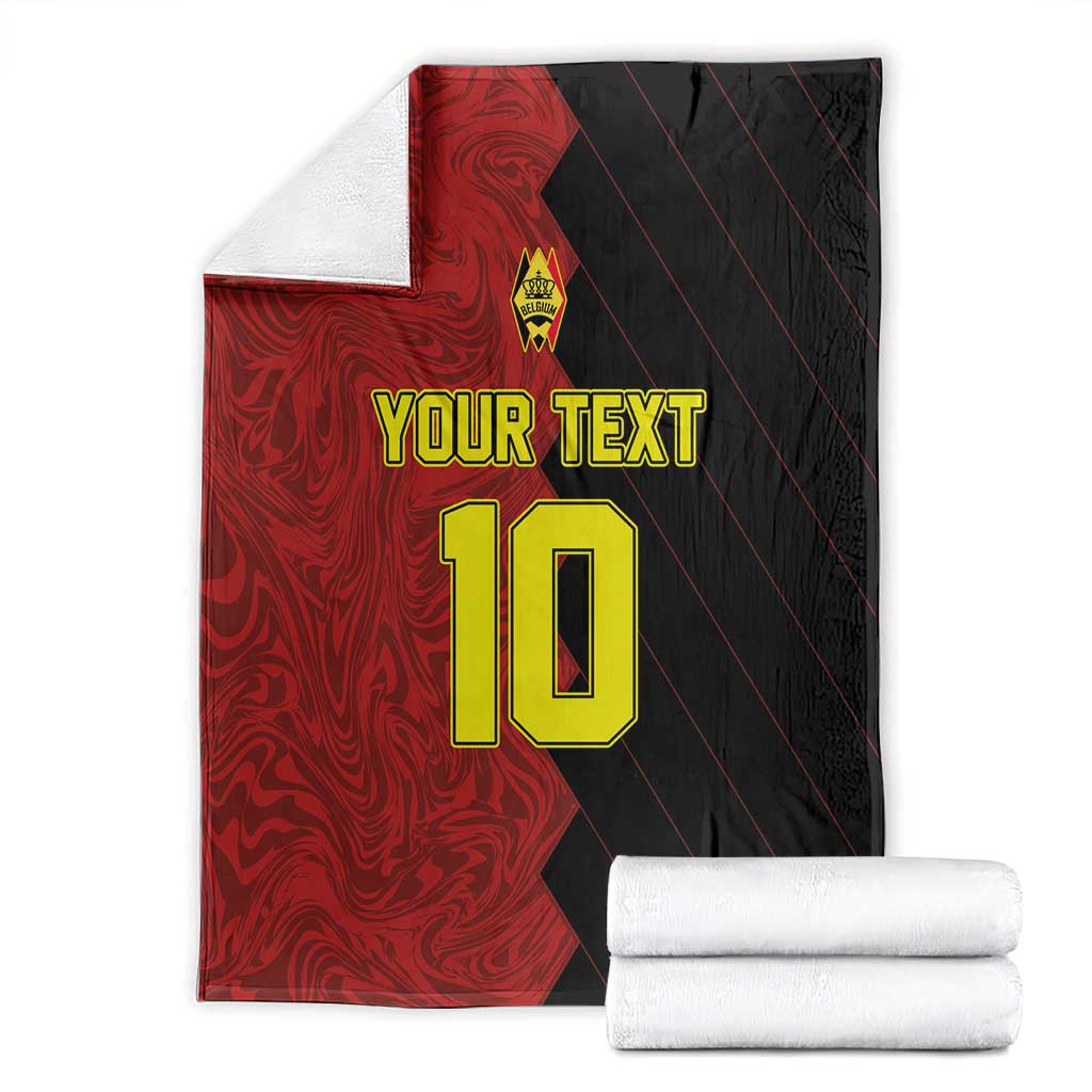 Custom Belgium Football 2024 Go Champion Blanket