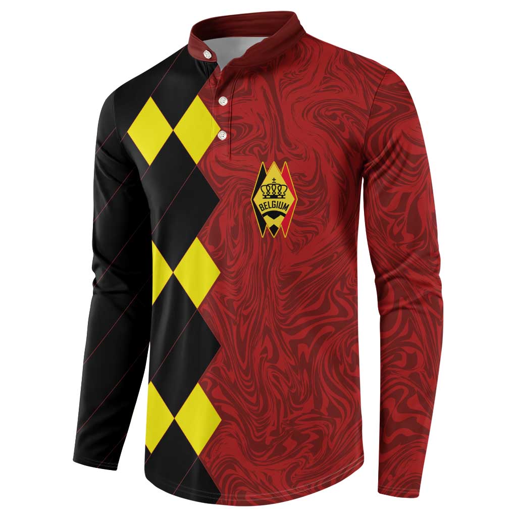 Custom Belgium Football 2024 Go Champion Button Sweatshirt - Wonder Print Shop