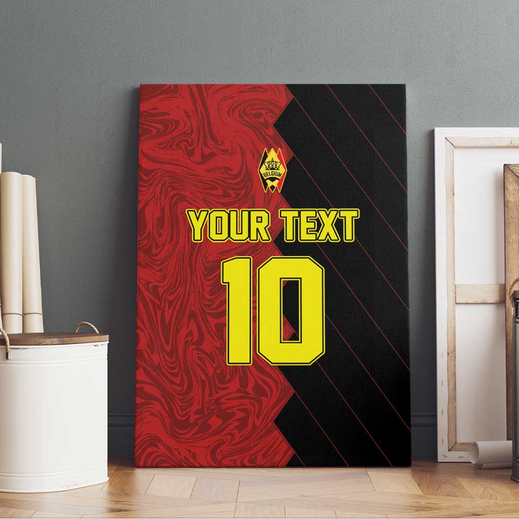 Custom Belgium Football 2024 Go Champion Canvas Wall Art - Wonder Print Shop