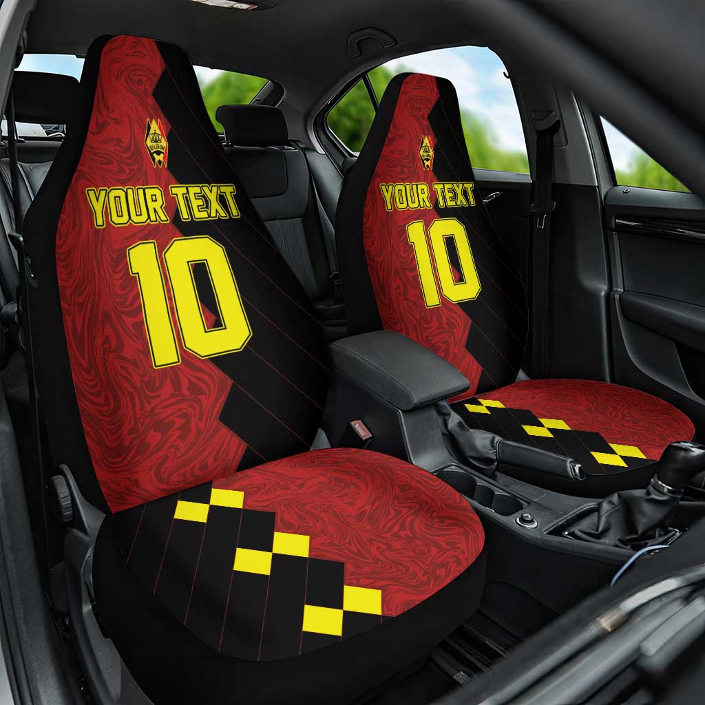 Custom Belgium Football 2024 Go Champion Car Seat Cover - Wonder Print Shop