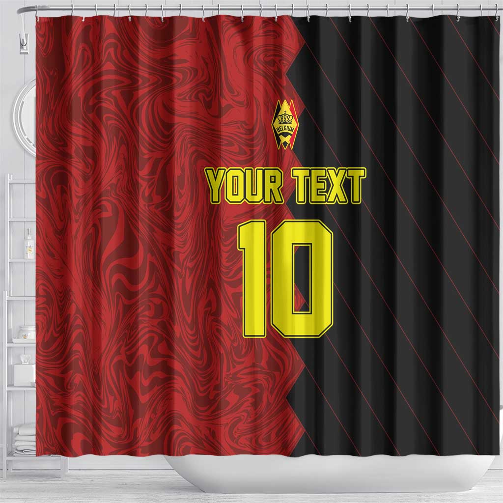 Custom Belgium Football 2024 Go Champion Shower Curtain
