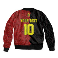 Custom Belgium Football 2024 Go Champion Sleeve Zip Bomber Jacket - Wonder Print Shop