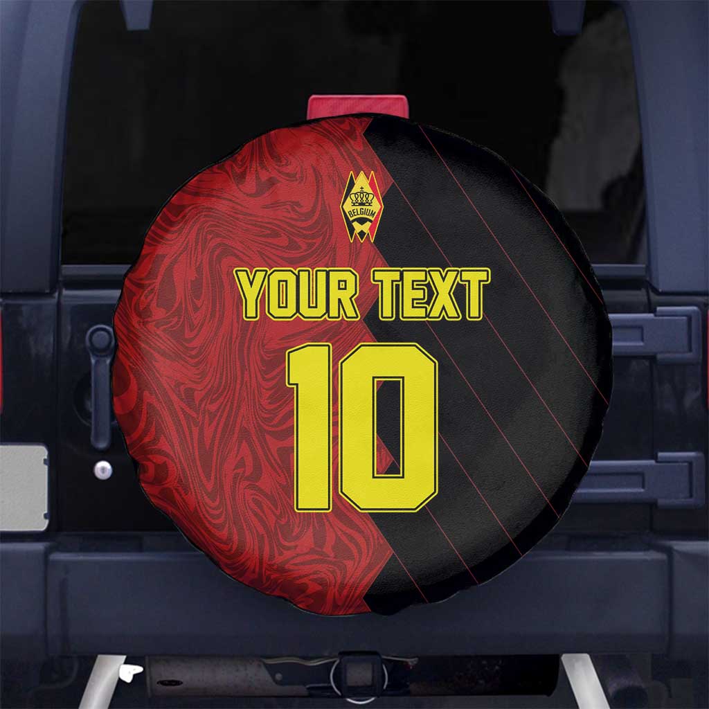 Custom Belgium Football 2024 Go Champion Spare Tire Cover - Wonder Print Shop