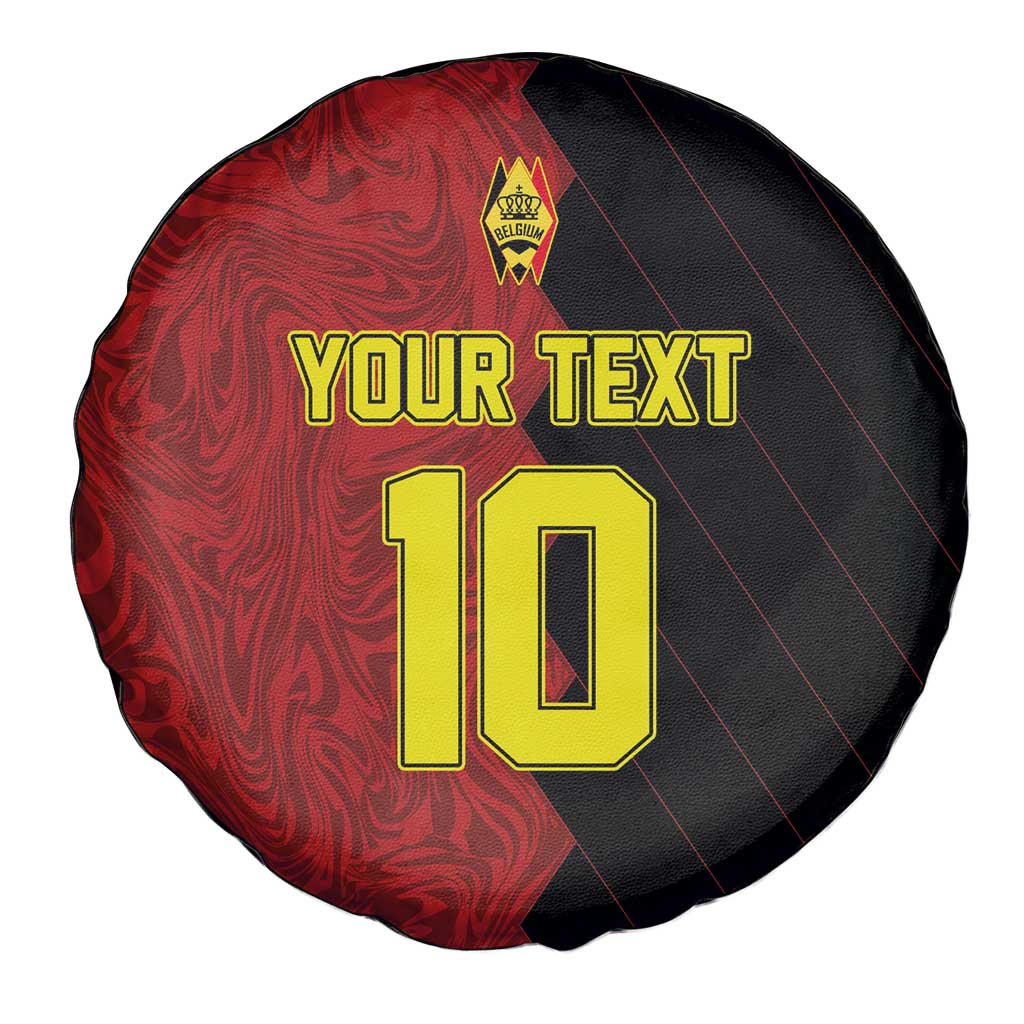 Custom Belgium Football 2024 Go Champion Spare Tire Cover - Wonder Print Shop