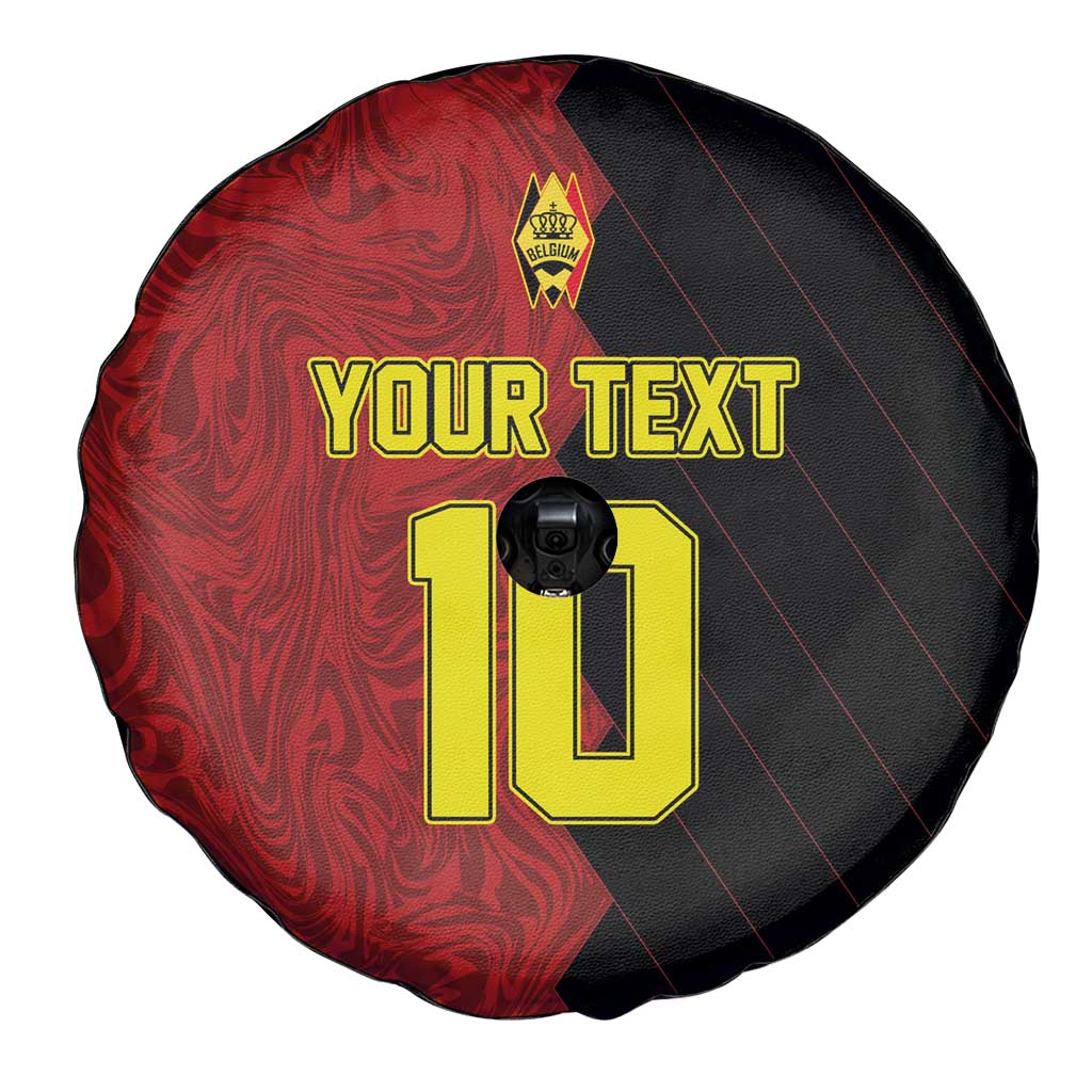 Custom Belgium Football 2024 Go Champion Spare Tire Cover - Wonder Print Shop
