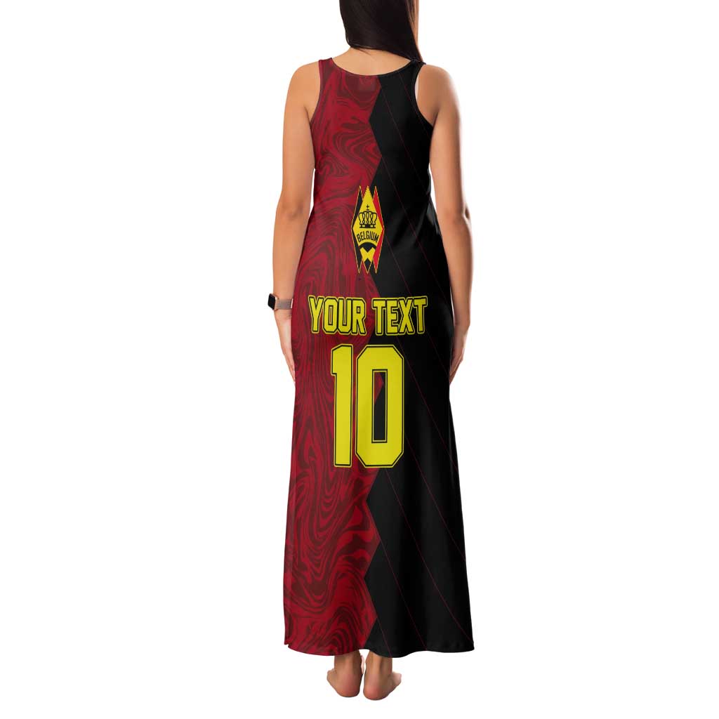 Custom Belgium Football 2024 Go Champion Tank Maxi Dress - Wonder Print Shop