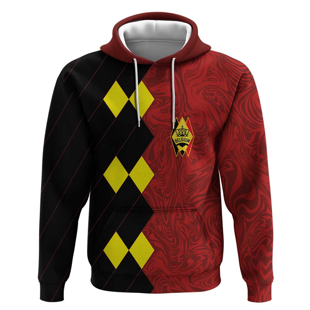 Custom Belgium Football 2024 Go Champion Zip Hoodie - Wonder Print Shop