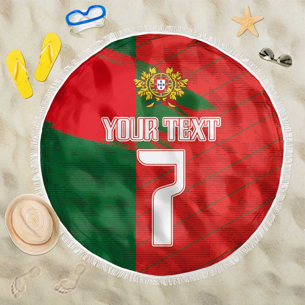 Custom Portugal Football 2024 Go Champion Beach Blanket - Wonder Print Shop