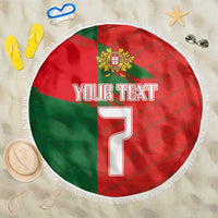 Custom Portugal Football 2024 Go Champion Beach Blanket - Wonder Print Shop