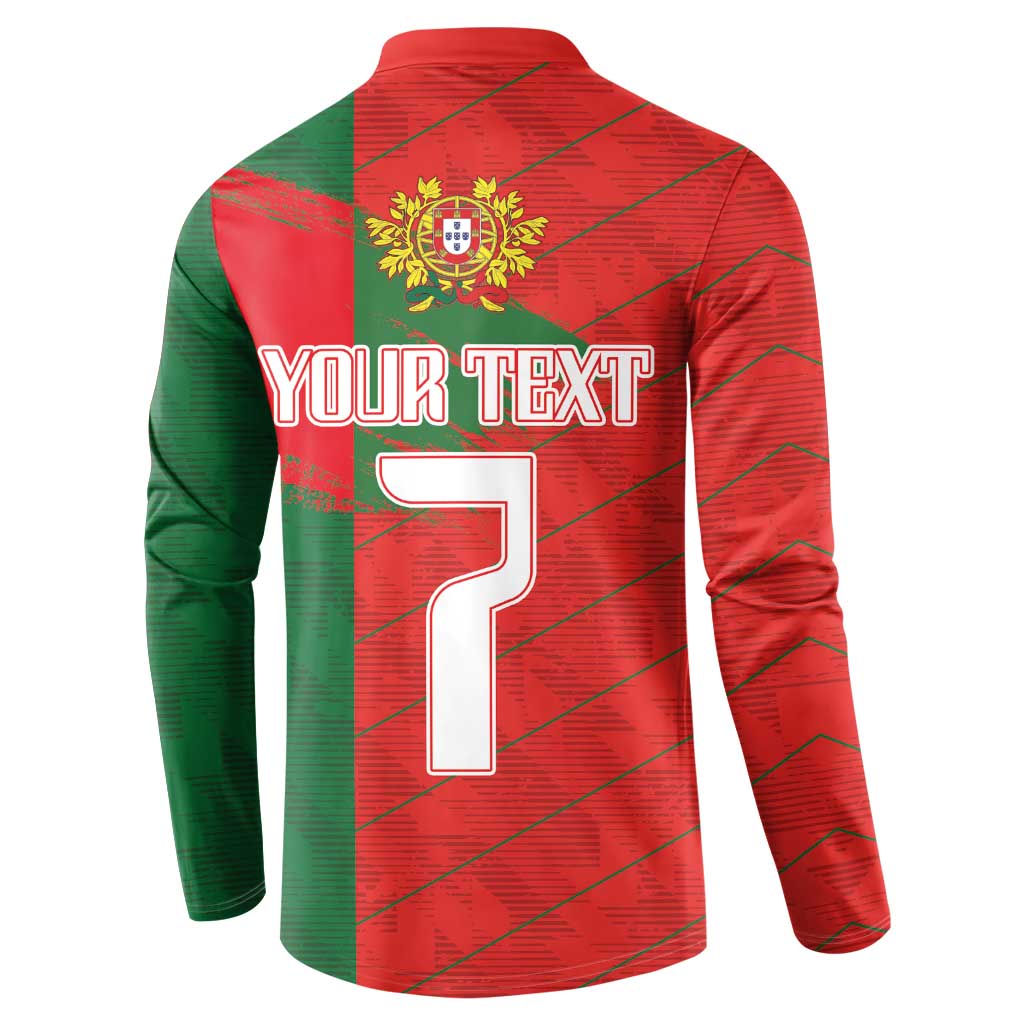 Custom Portugal Football 2024 Go Champion Button Sweatshirt - Wonder Print Shop
