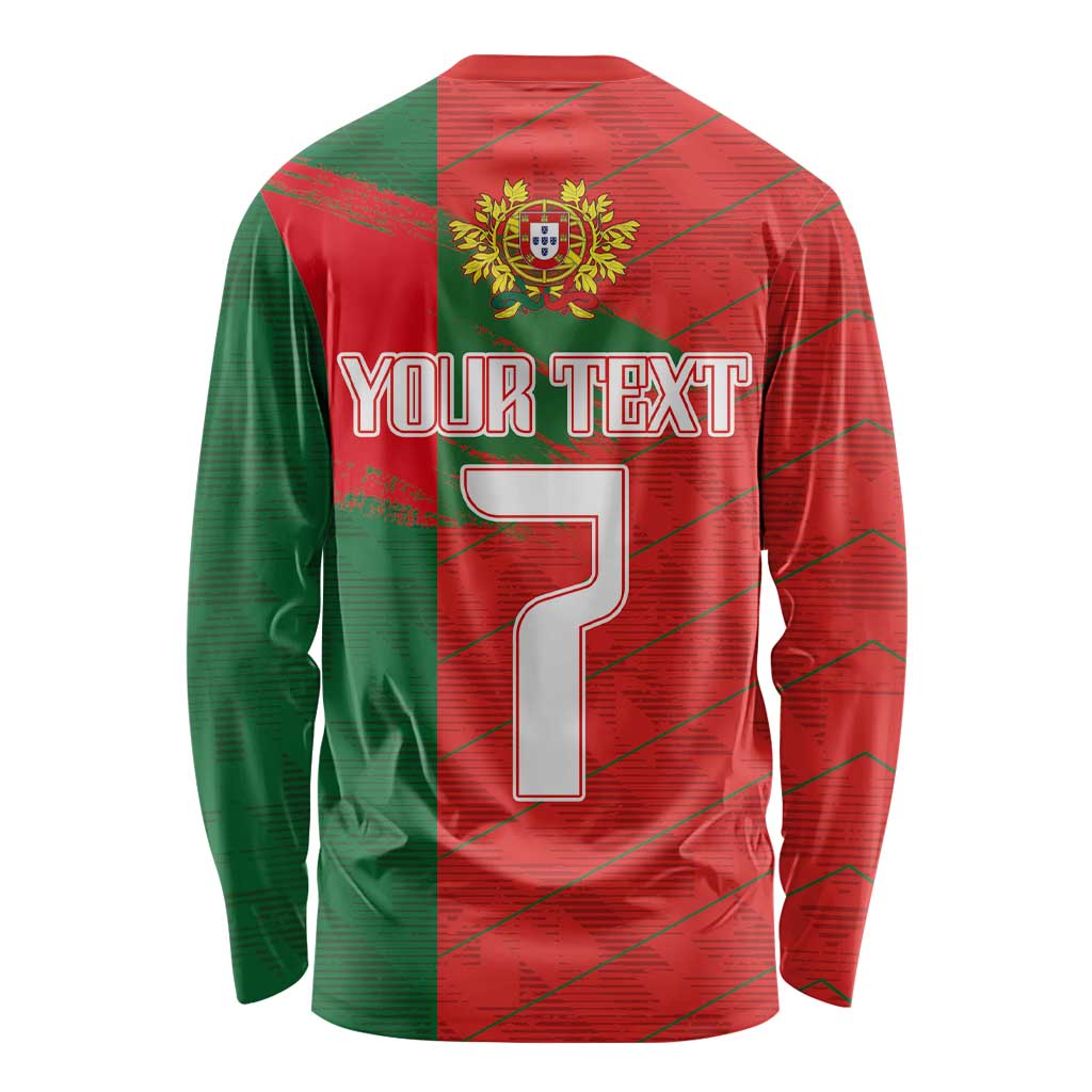 Custom Portugal Football 2024 Go Champion Long Sleeve Shirt - Wonder Print Shop