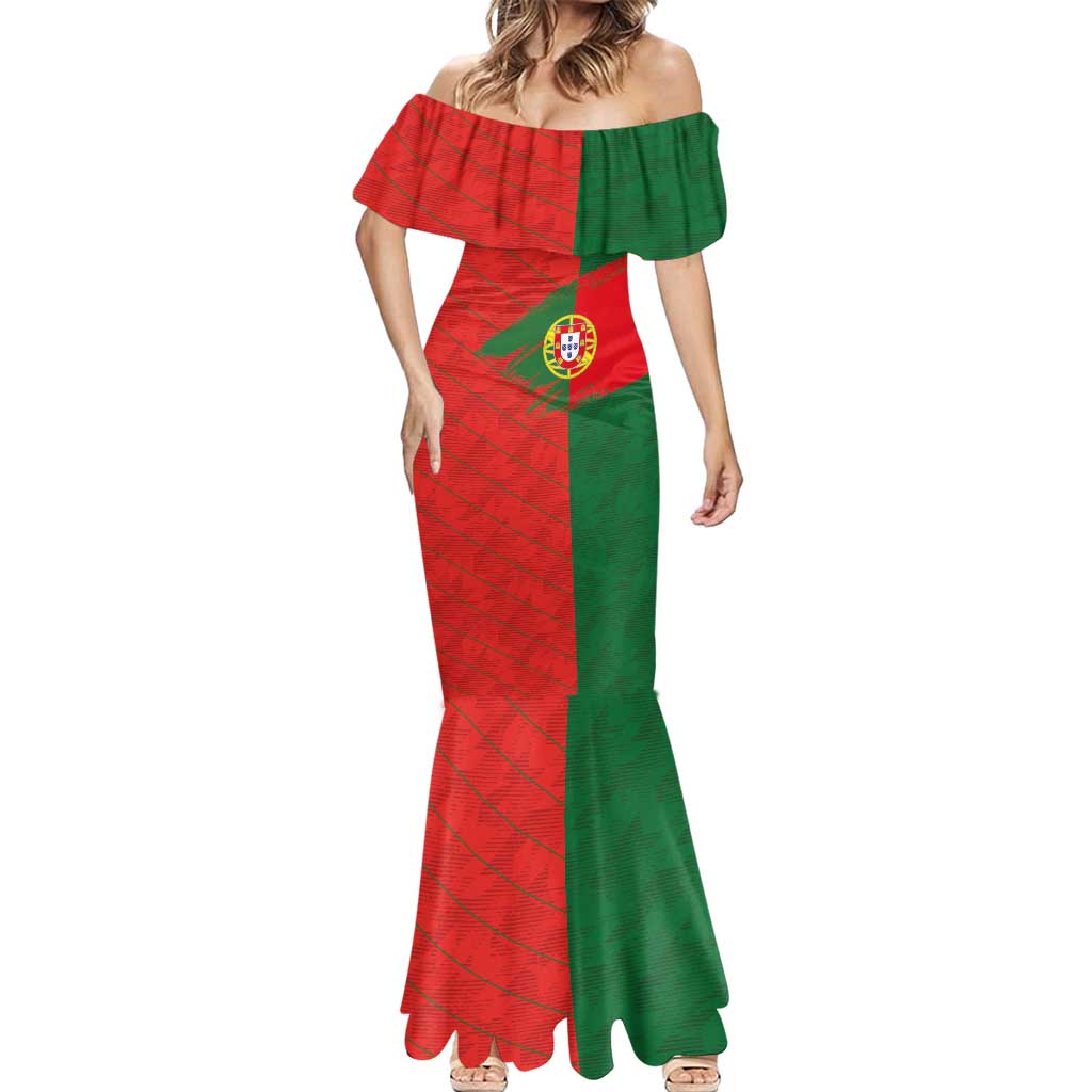 Custom Portugal Football 2024 Go Champion Mermaid Dress - Wonder Print Shop