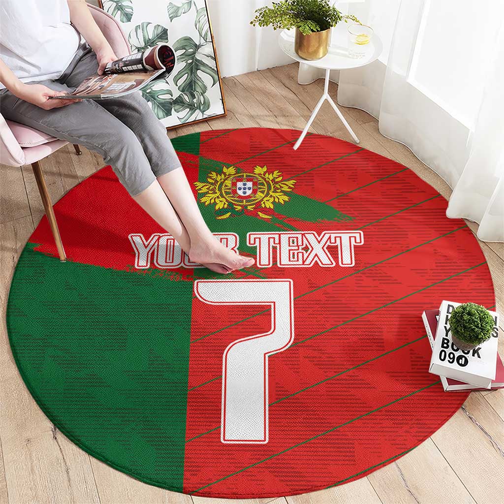 Custom Portugal Football 2024 Go Champion Round Carpet