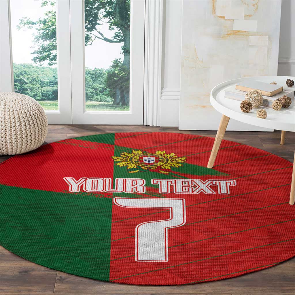 Custom Portugal Football 2024 Go Champion Round Carpet