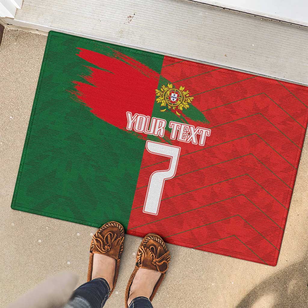 Custom Portugal Football 2024 Go Champion Rubber Doormat - Wonder Print Shop