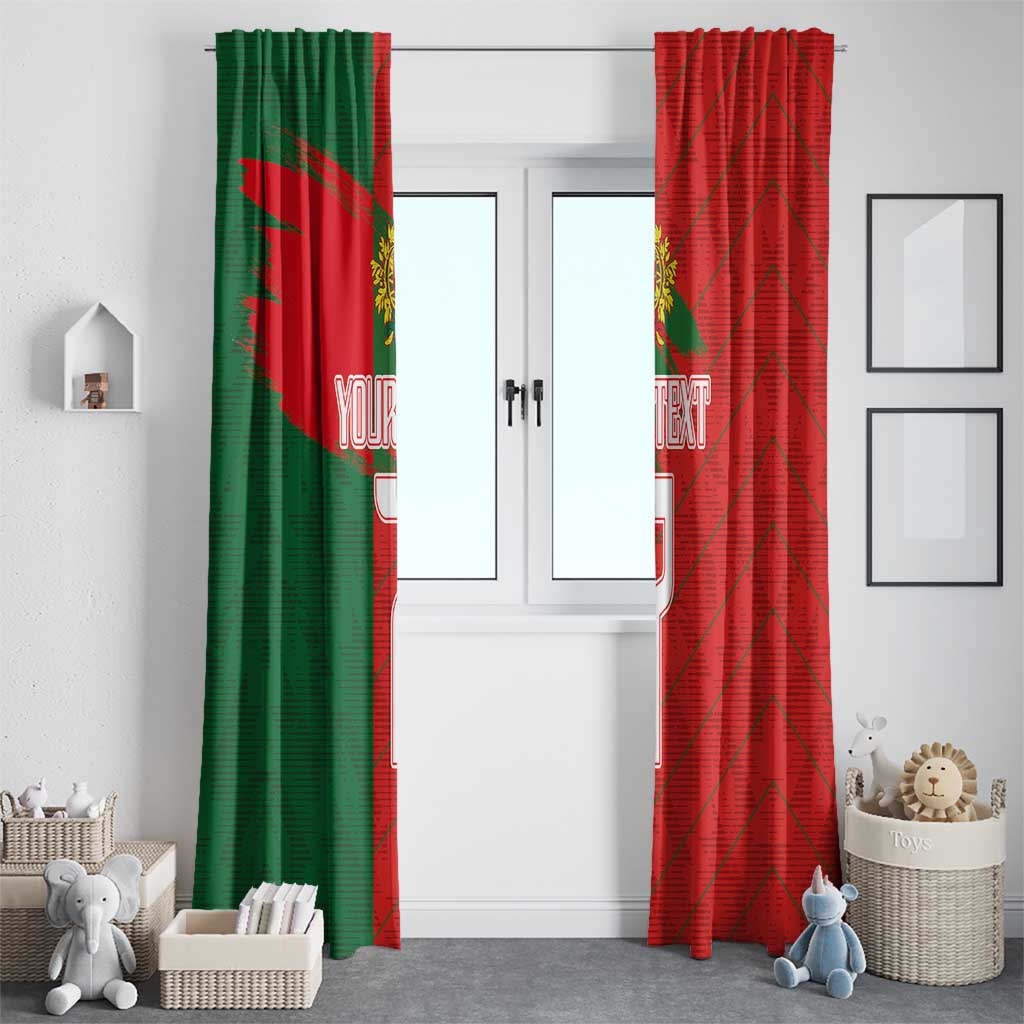 Custom Portugal Football 2024 Go Champion Window Curtain - Wonder Print Shop
