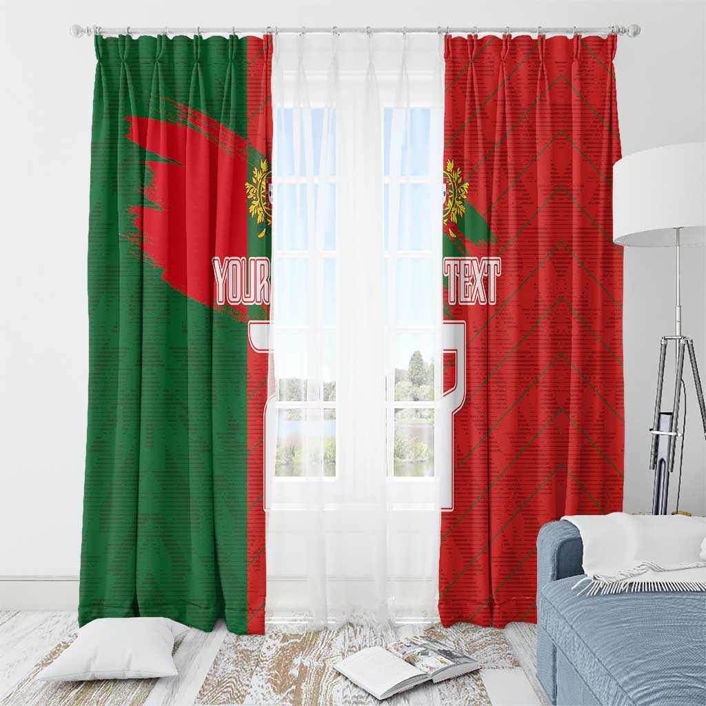 Custom Portugal Football 2024 Go Champion Window Curtain - Wonder Print Shop