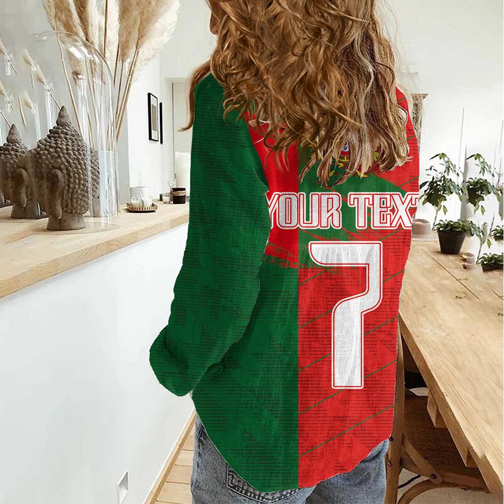 Custom Portugal Football 2024 Go Champion Women Casual Shirt - Wonder Print Shop
