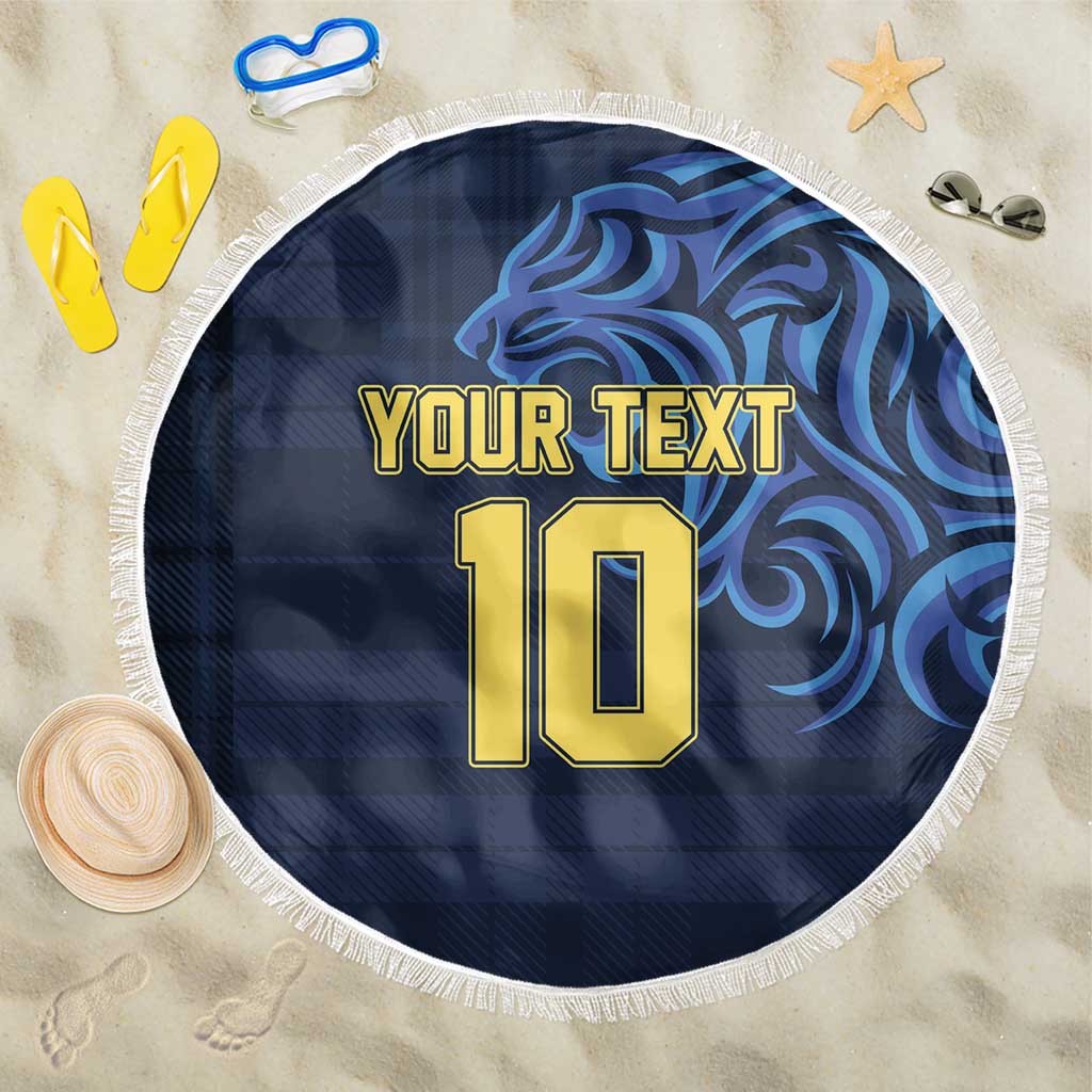 Custom Scotland Football 2024 Go Champion Beach Blanket - Wonder Print Shop