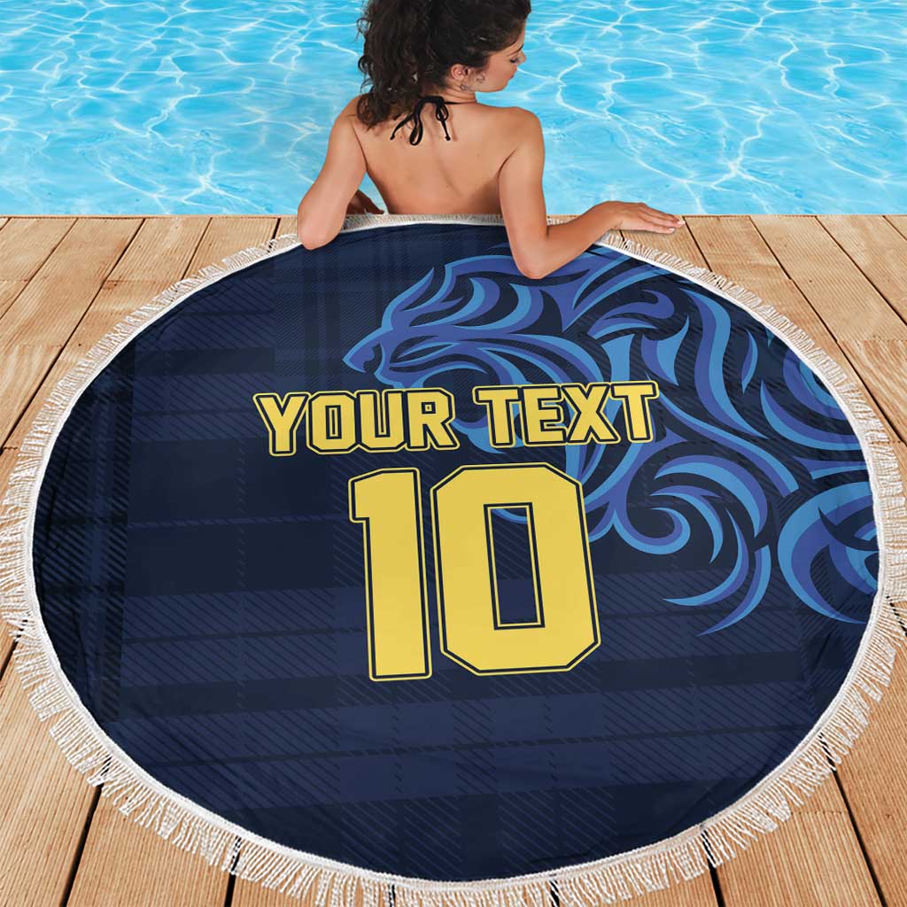 Custom Scotland Football 2024 Go Champion Beach Blanket - Wonder Print Shop