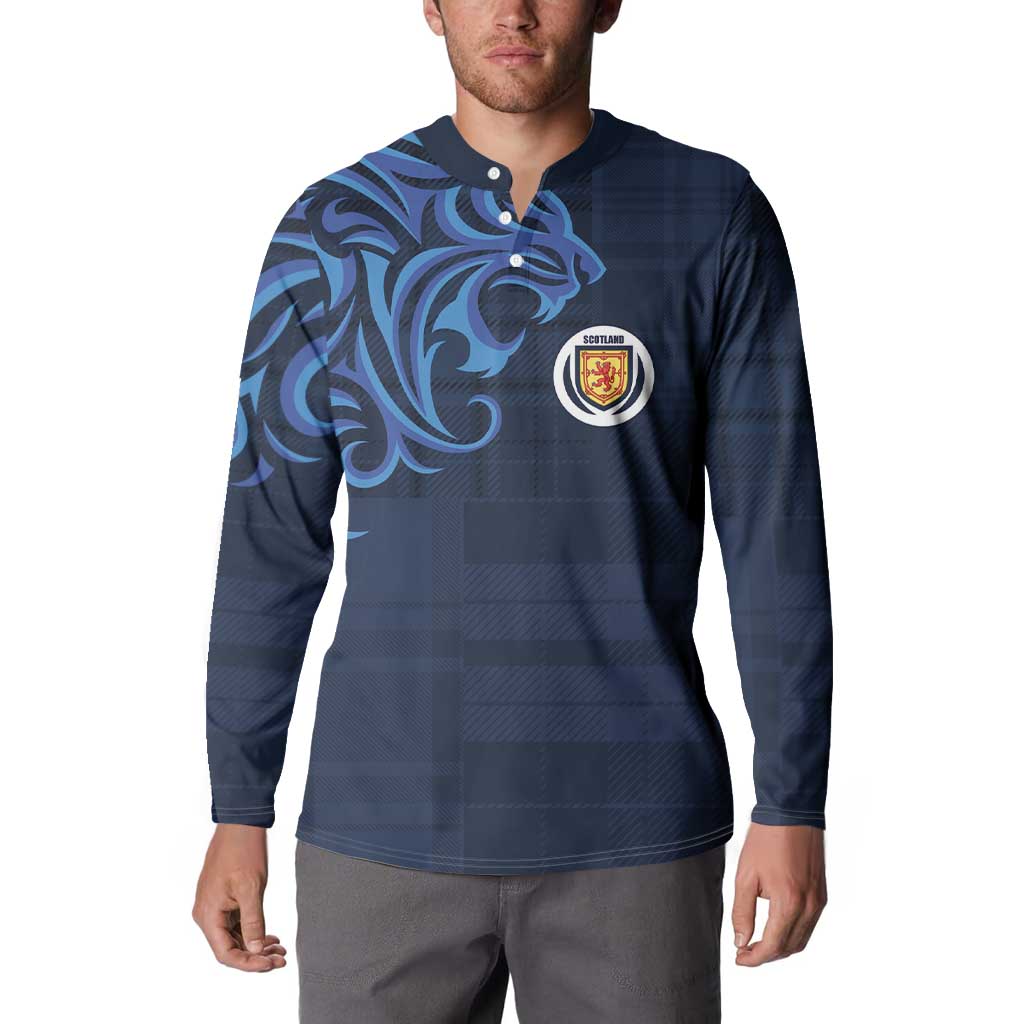 Custom Scotland Football 2024 Go Champion Button Sweatshirt - Wonder Print Shop