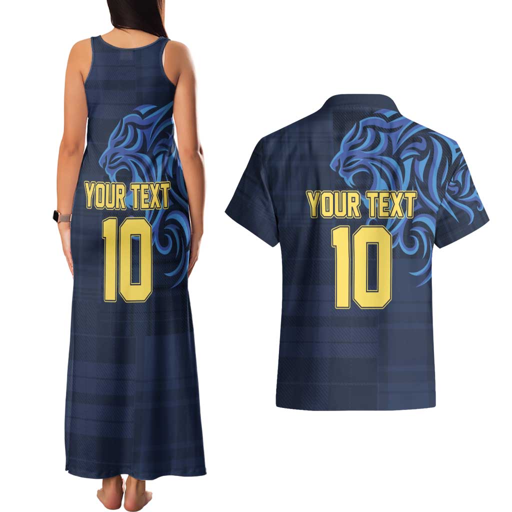 Custom Scotland Football 2024 Go Champion Couples Matching Tank Maxi Dress and Hawaiian Shirt - Wonder Print Shop