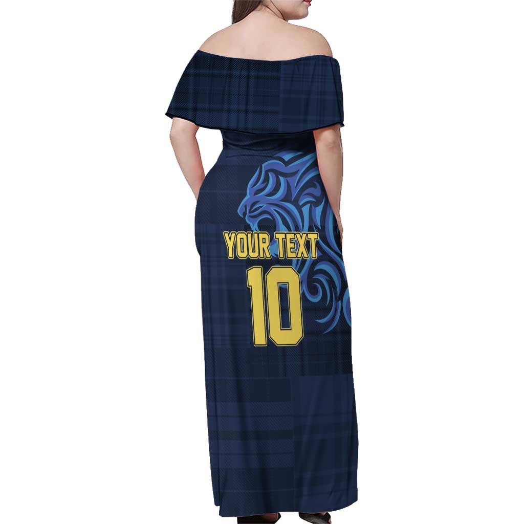 Custom Scotland Football 2024 Go Champion Family Matching Off Shoulder Maxi Dress and Hawaiian Shirt - Wonder Print Shop