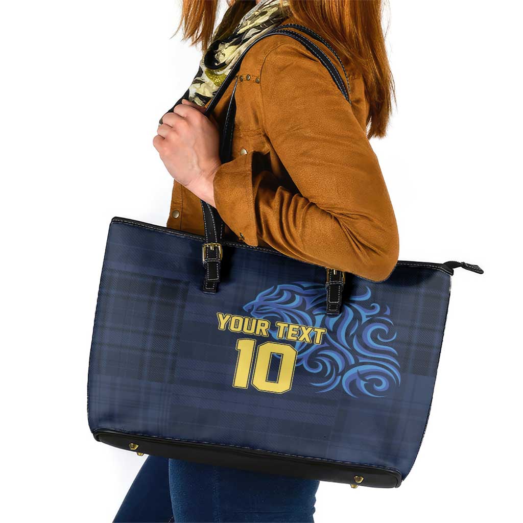 Custom Scotland Football 2024 Go Champion Leather Tote Bag - Wonder Print Shop
