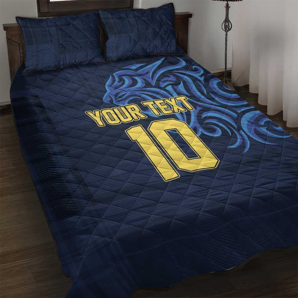 Custom Scotland Football 2024 Go Champion Quilt Bed Set - Wonder Print Shop