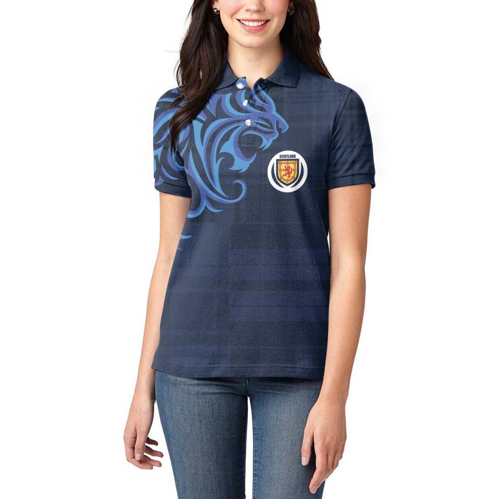 Custom Scotland Football 2024 Go Champion Women Polo Shirt - Wonder Print Shop
