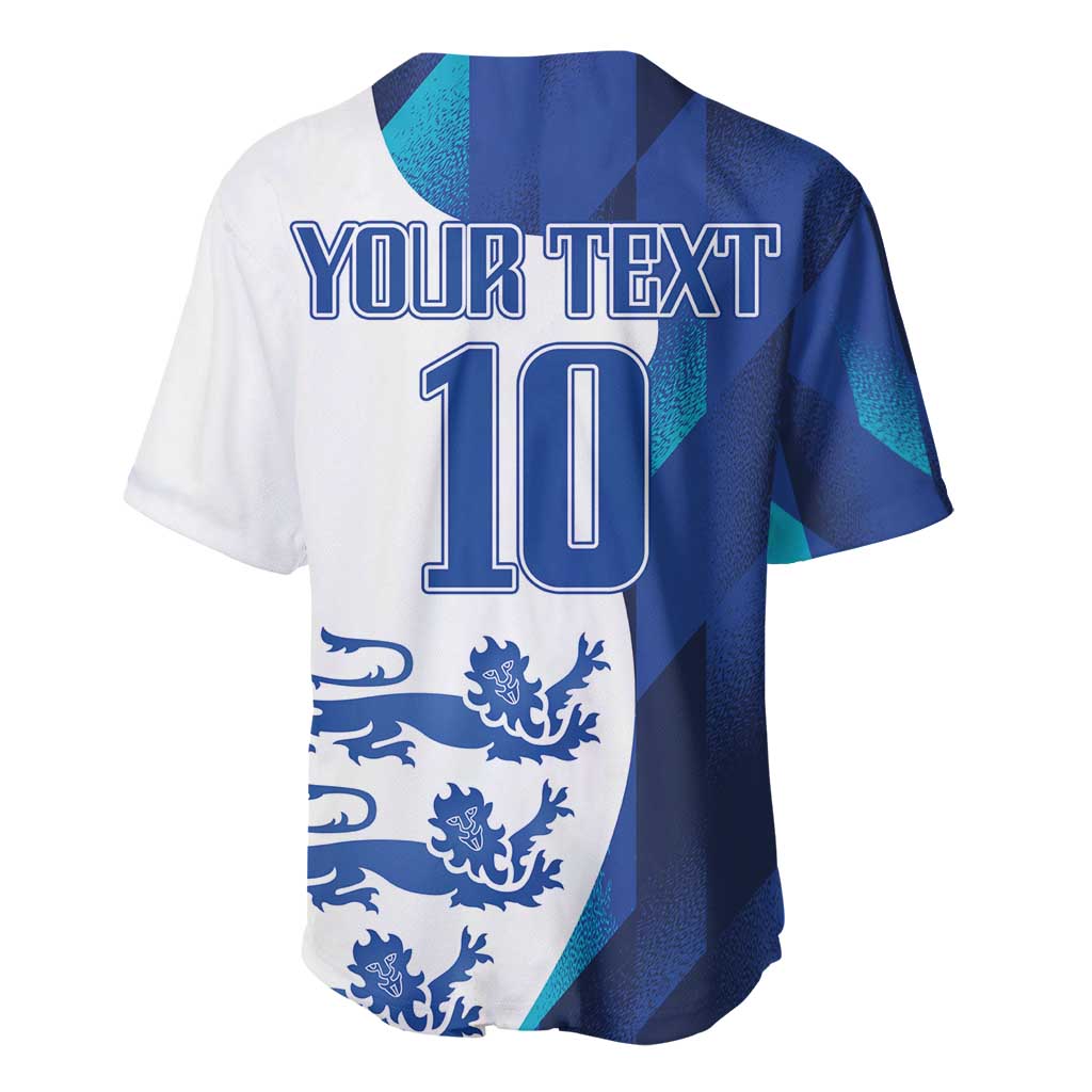 Custom England Football 2024 Go Champion Baseball Jersey - Wonder Print Shop