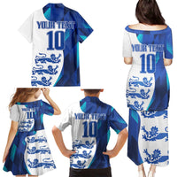 Custom England Football 2024 Go Champion Family Matching Puletasi and Hawaiian Shirt - Wonder Print Shop