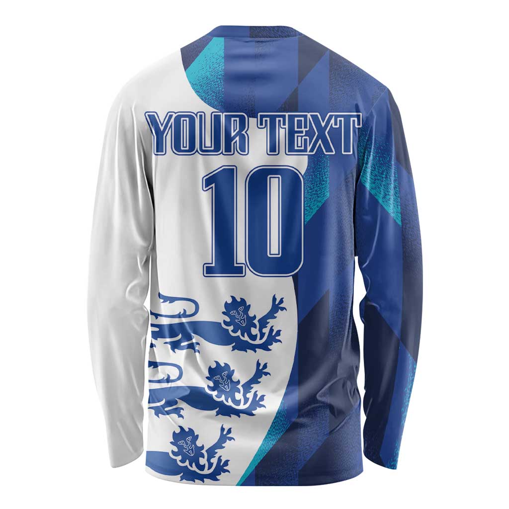 Custom England Football 2024 Go Champion Long Sleeve Shirt - Wonder Print Shop